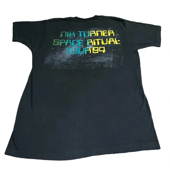 VTG Hawkwind Nic Turner Space Ritual Tour 1994 Band Tee Shirt Autographed